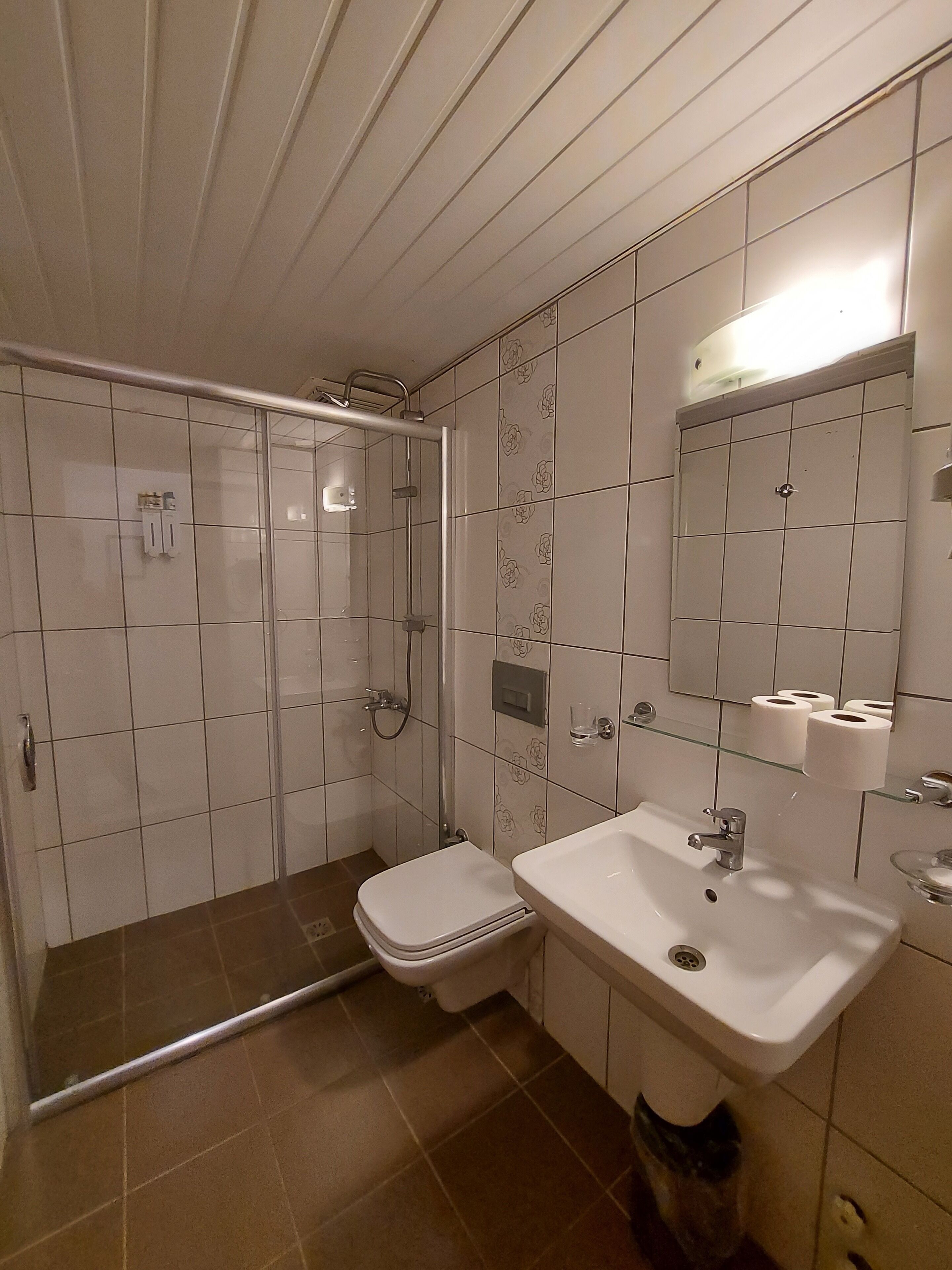 standard triple room | bathroom | shower, free toiletries, hair dryer, slippers