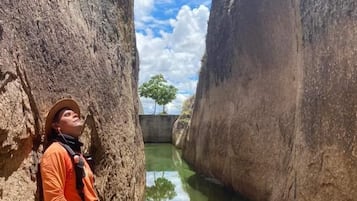 Outdoor rock climbing