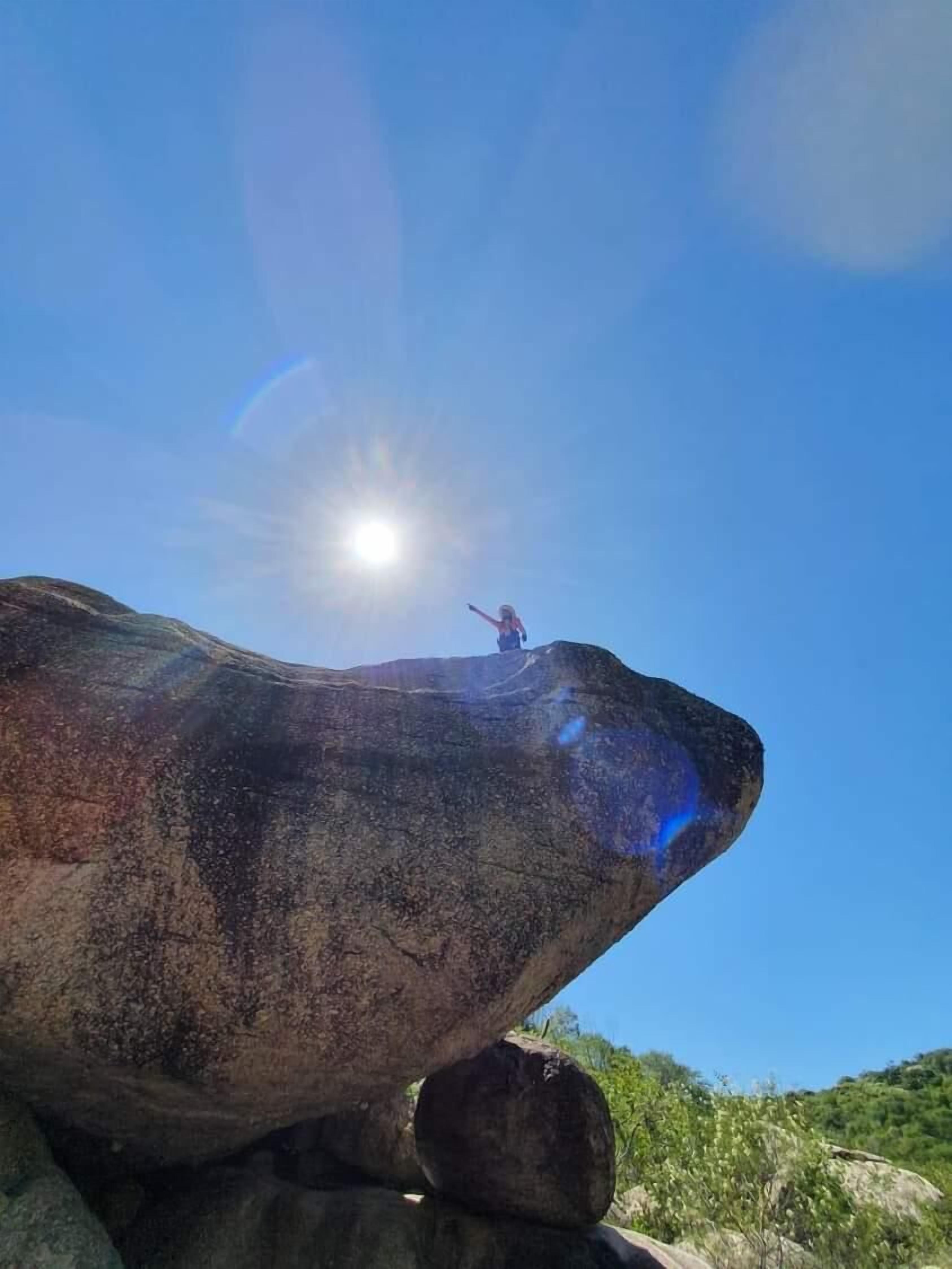 Outdoor rock climbing