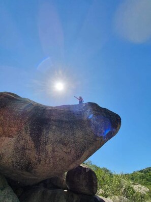 Outdoor rock climbing