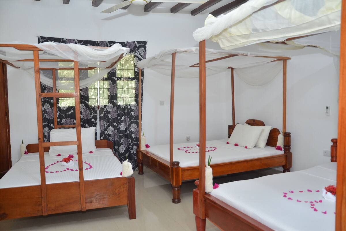 2 dormitorios, escritorio, wifi gratis y ropa de cama