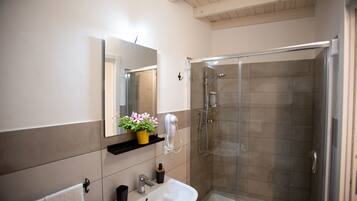 Superior Double Room, Multiple Beds, Balcony | Bathroom | Shower, rainfall showerhead, hair dryer, bidet