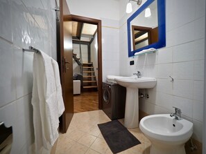 Appartement Duplex | Salle de bain | Douche, articles de toilette gratuits, serviettes fournies