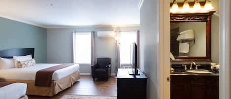 Standard Room, 2 Queen Beds, Non Smoking | Blackout curtains, iron/ironing board, free WiFi, bed sheets