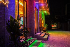 Front of property – evening/night - Sunrise Beach and Spa (Maafushi)