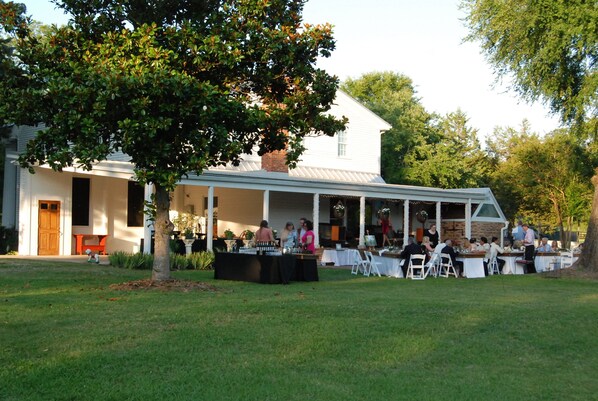 Outdoor wedding area