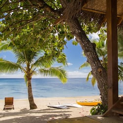 On the beach, white sand, snorkelling, kayaking