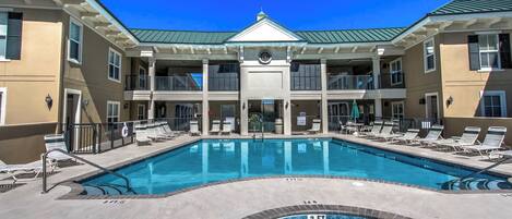 Outdoor pool, a rooftop pool
