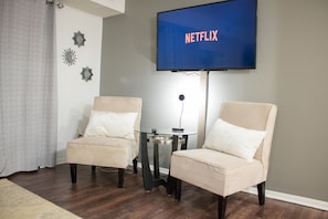 Luxury Condo, 2 Bedrooms | Living room | Flat-screen TV - Luxury 2 Bed Condo Near Downtown (Raleigh)