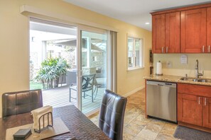 Fridge, microwave, oven, stovetop - Cozy Beach Retreat with Spacious Private Patio - Steps from the Sand #7 (Carlsbad)