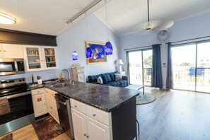 Fridge, microwave, oven, stovetop - Custom Europ4ean Kitchen just steps to the beach (SEAGROVE BEACH)