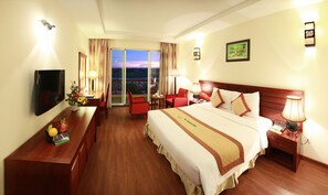 Superior Double Room, Front View | Minibar, desk, blackout drapes, soundproofing - DLGL - Dung Quat Hotel (Binh Son)