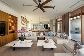 Luxury Villa | Living area | 30-inch flat-screen TV with cable channels, TV - Ocean Villas Beach Resort (Da Nang)