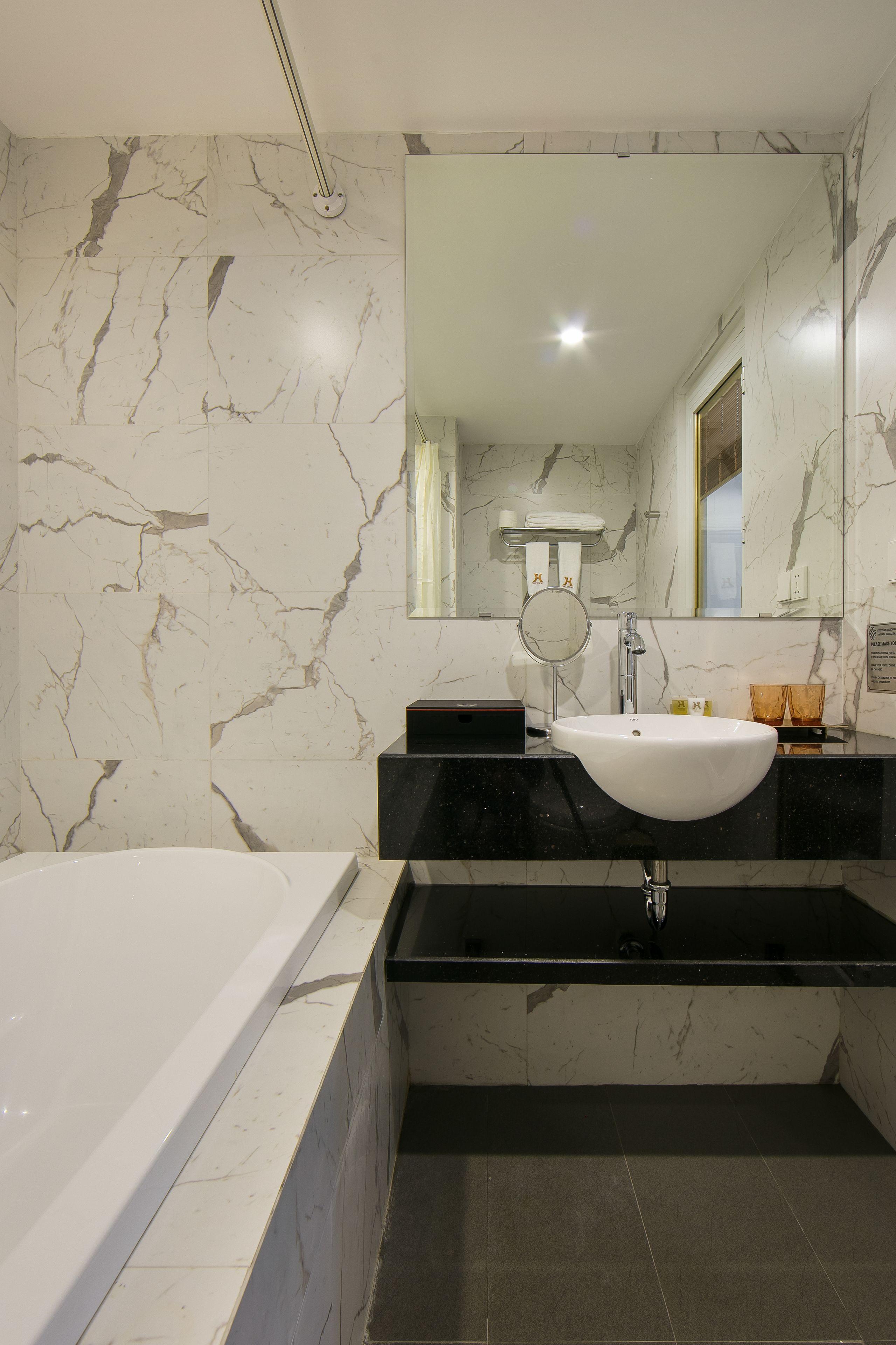 superior | bathroom | shower, free toiletries, hair dryer, towels