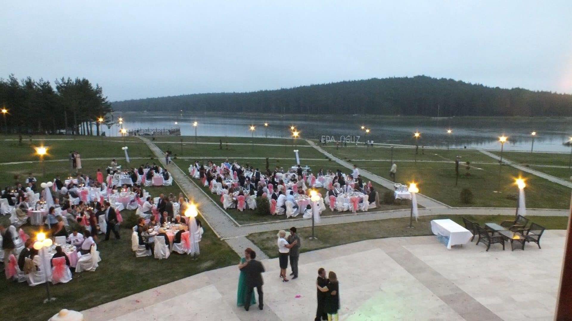 outdoor wedding area