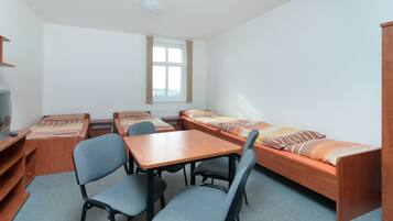 Quadruple Room, Shared Bathroom | In-room safe, desk, blackout curtains, free cots/infant beds