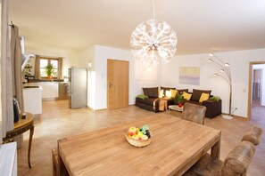 Design Apartment, 2 Bedrooms, Ground Floor (LM3) | Living area | Flat-screen TV