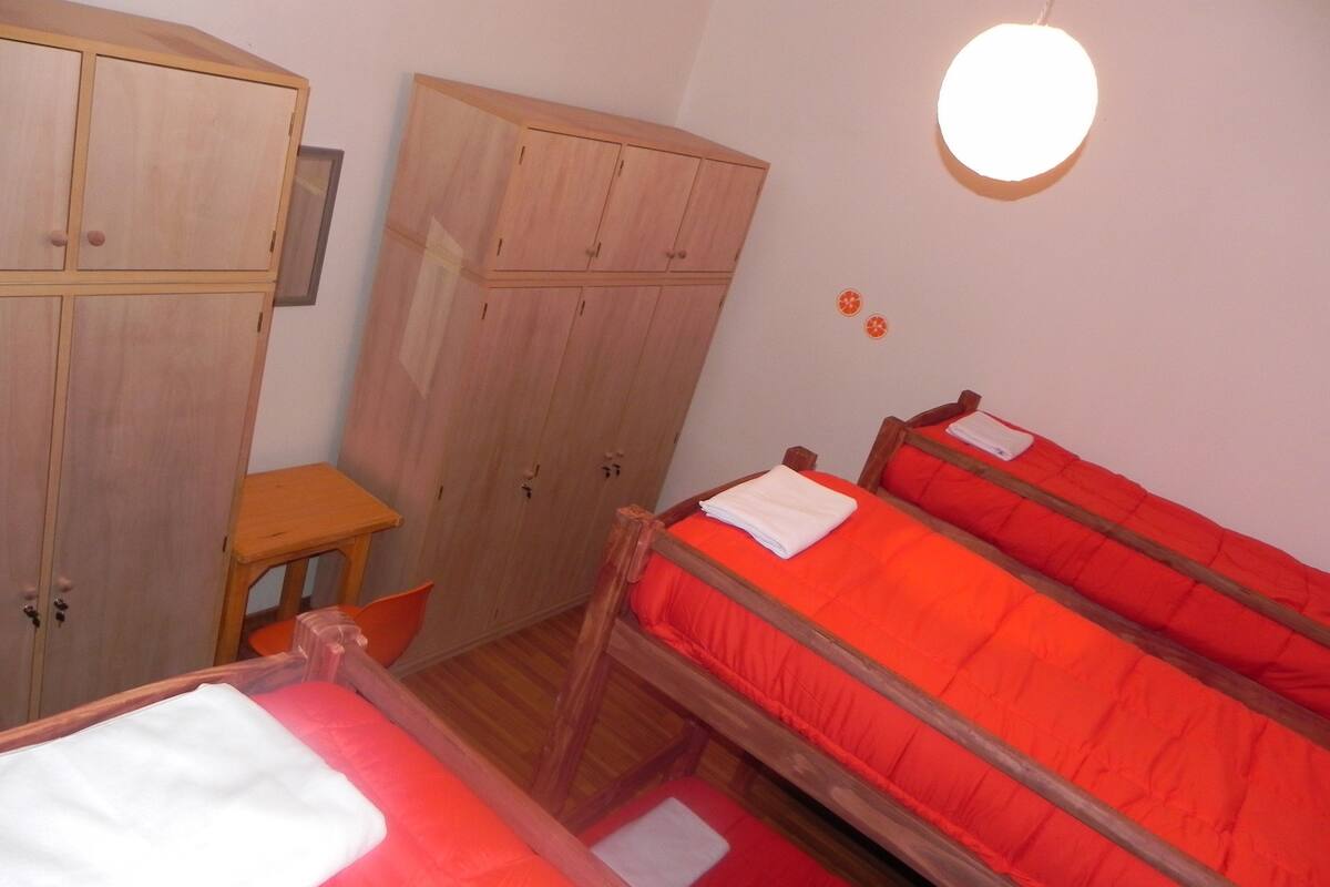 Shared Dormitory, 2 Bedrooms six beds mixed a/c | Desk, laptop workspace, iron/ironing board (on request), free WiFi