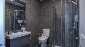 Regadera, amenidades de baño gratuitas, secadora de cabello, toallas 