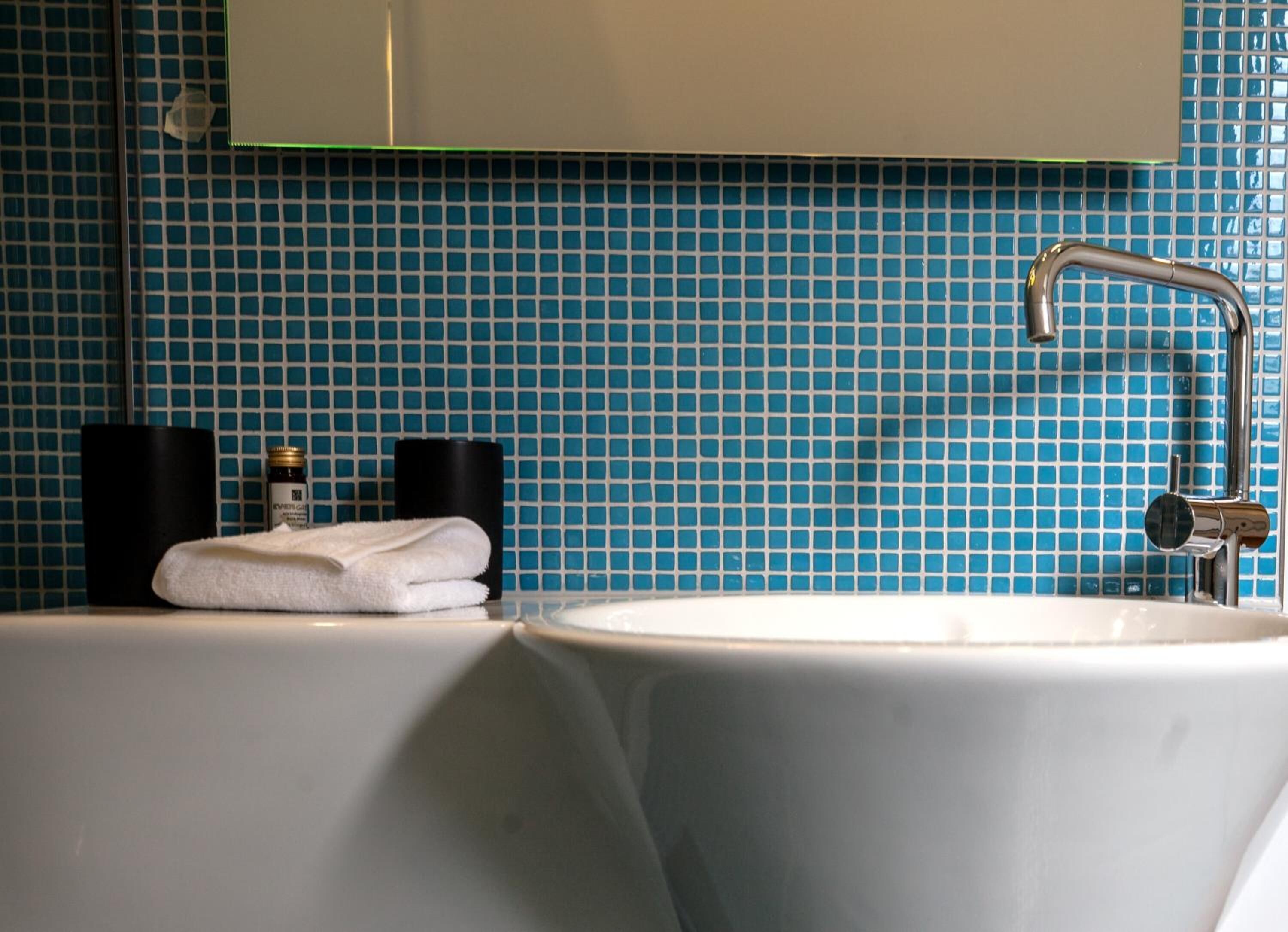 free toiletries, hair dryer, slippers, towels