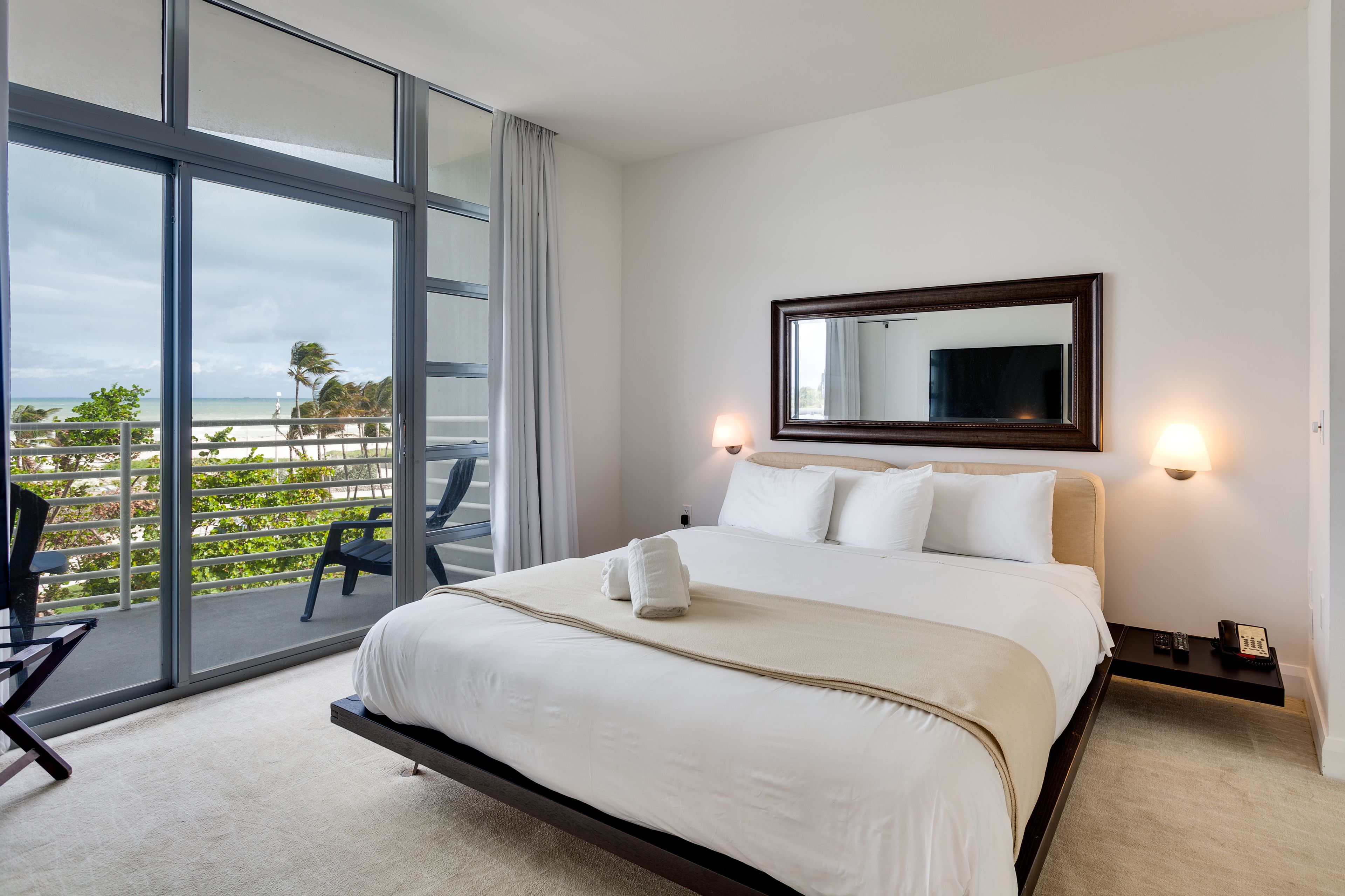 Suíte, 1 quarto, sacada, vista para o oceano | Roupas de cama de algodão egípcio, roupas de cama premium