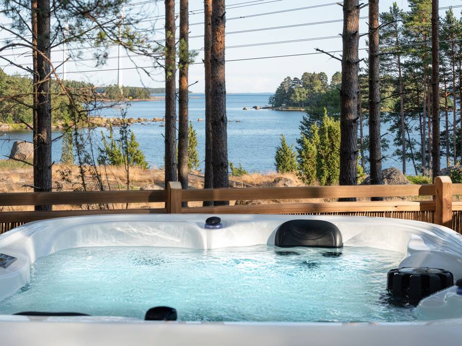 Santa Glass Villa with private hot tub | 1 slaapkamer, geluiddichte muren, beddengoed