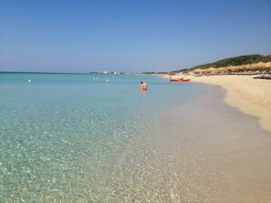 Plage, sable blanc, 2 bars de plage