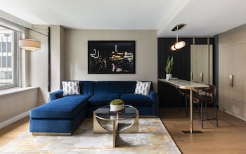 Studio Suite, 1 King Bed (High Floor, Lounge) | In-room safe, laptop workspace, iron/ironing board at Thompson Central Park New York, by Hyatt