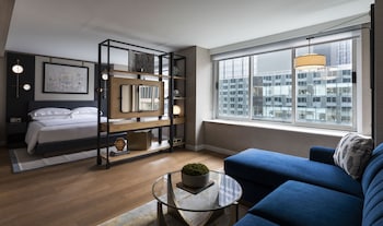 Studio Suite, 1 King Bed (High Floor, Lounge) | In-room safe, laptop workspace, iron/ironing board at Thompson Central Park New York, by Hyatt