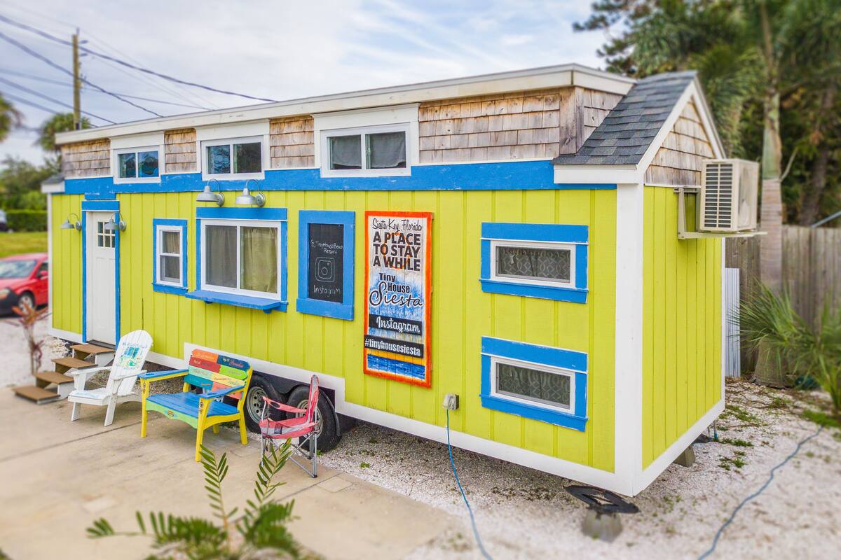 Hytte (Tiny House - Margarita) | Lydisolert, wi-fi (inkludert) og individuelt dekorert
