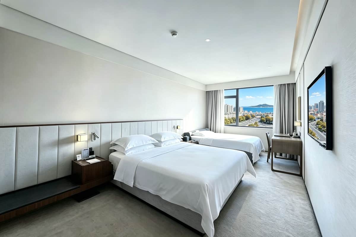 Sea View Family Room (1.8m King Bed + 1.4m Sofa Bed) | Minibar, in-room safe, blackout drapes, iron/ironing board