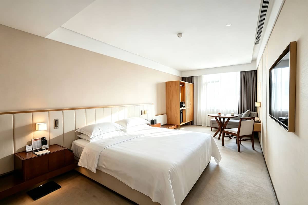 Business Double Room A | Minibar, in-room safe, blackout drapes, iron/ironing board