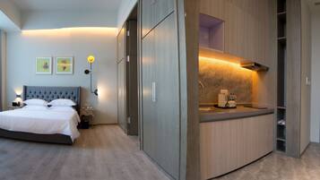 Minibar, in-room safe, desk, blackout curtains