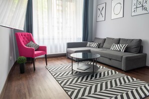 Family Studio, Kitchen | Living area | 40-inch flat-screen TV with satellite channels, TV