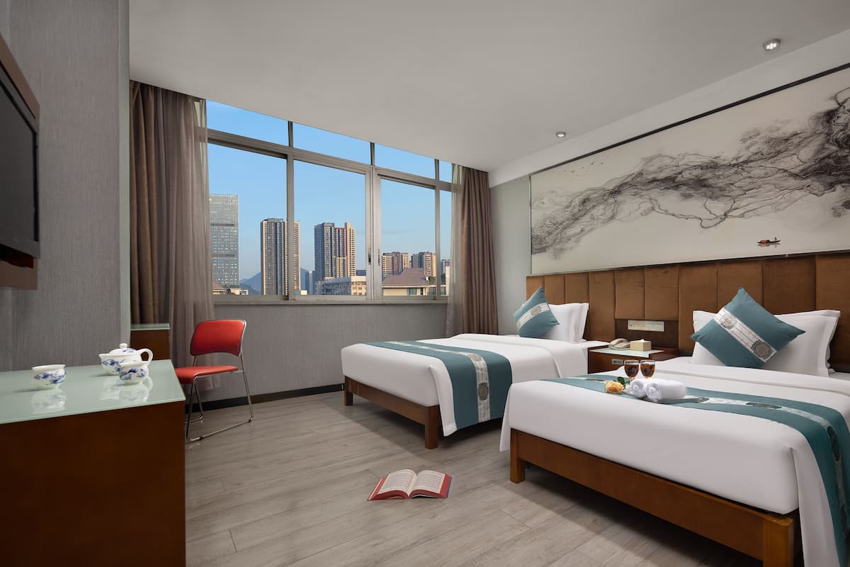 exterior twin room | 1 bedroom, premium bedding, down duvets, memory-foam beds