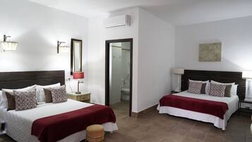 Standard Quadruple Room, City View | Hypo-allergenic bedding, soundproofing, free WiFi, bed sheets