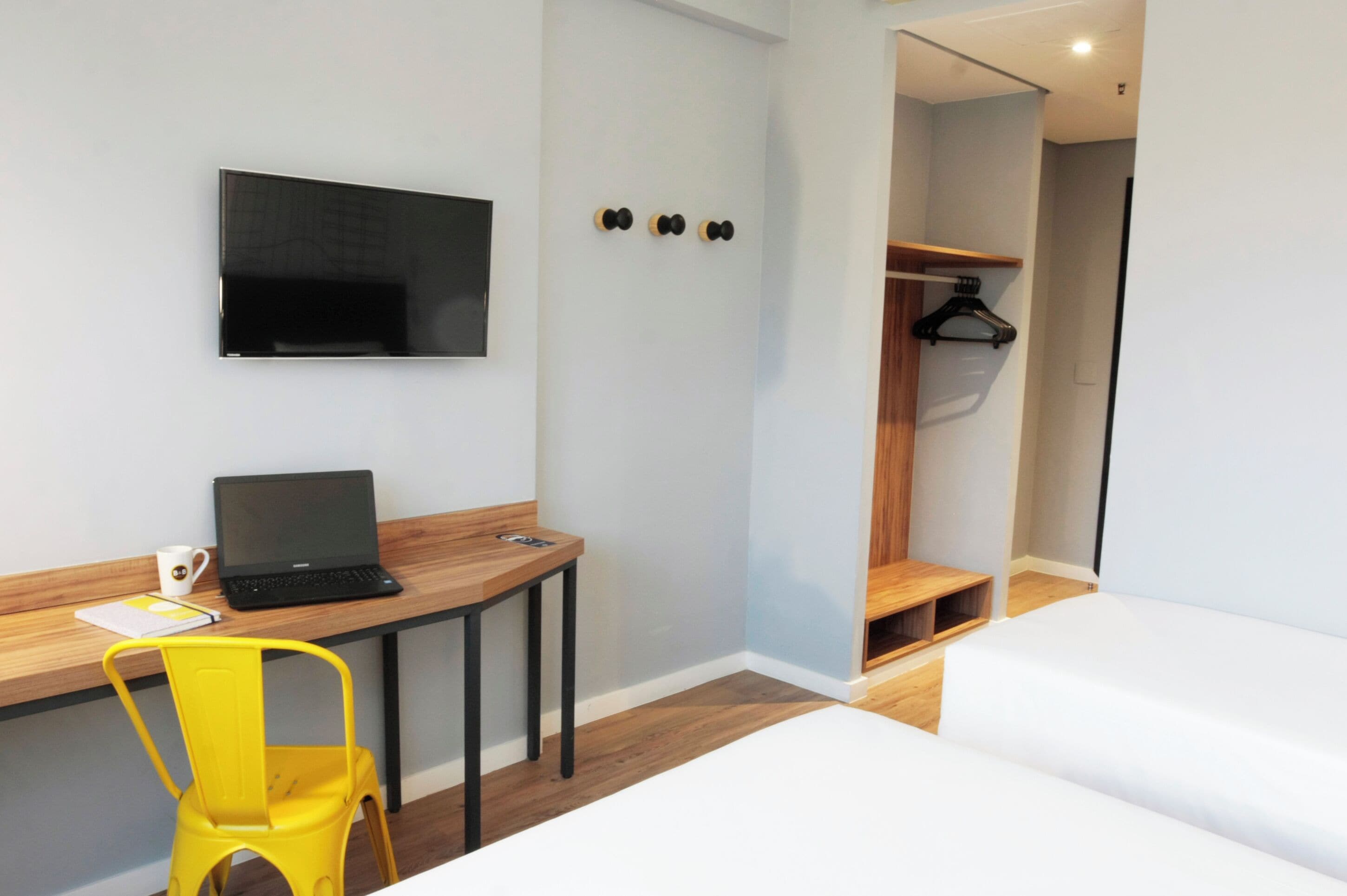 family room | minibar, desk, blackout curtains, soundproofing