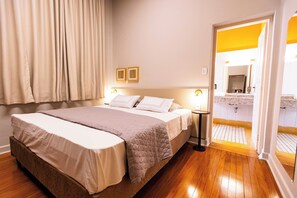 Luxury Double Room | Minibar, desk, laptop workspace, blackout drapes