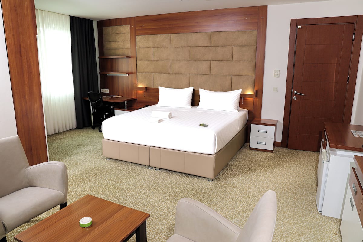 Minibar, caja de seguridad en la habitación y escritorio