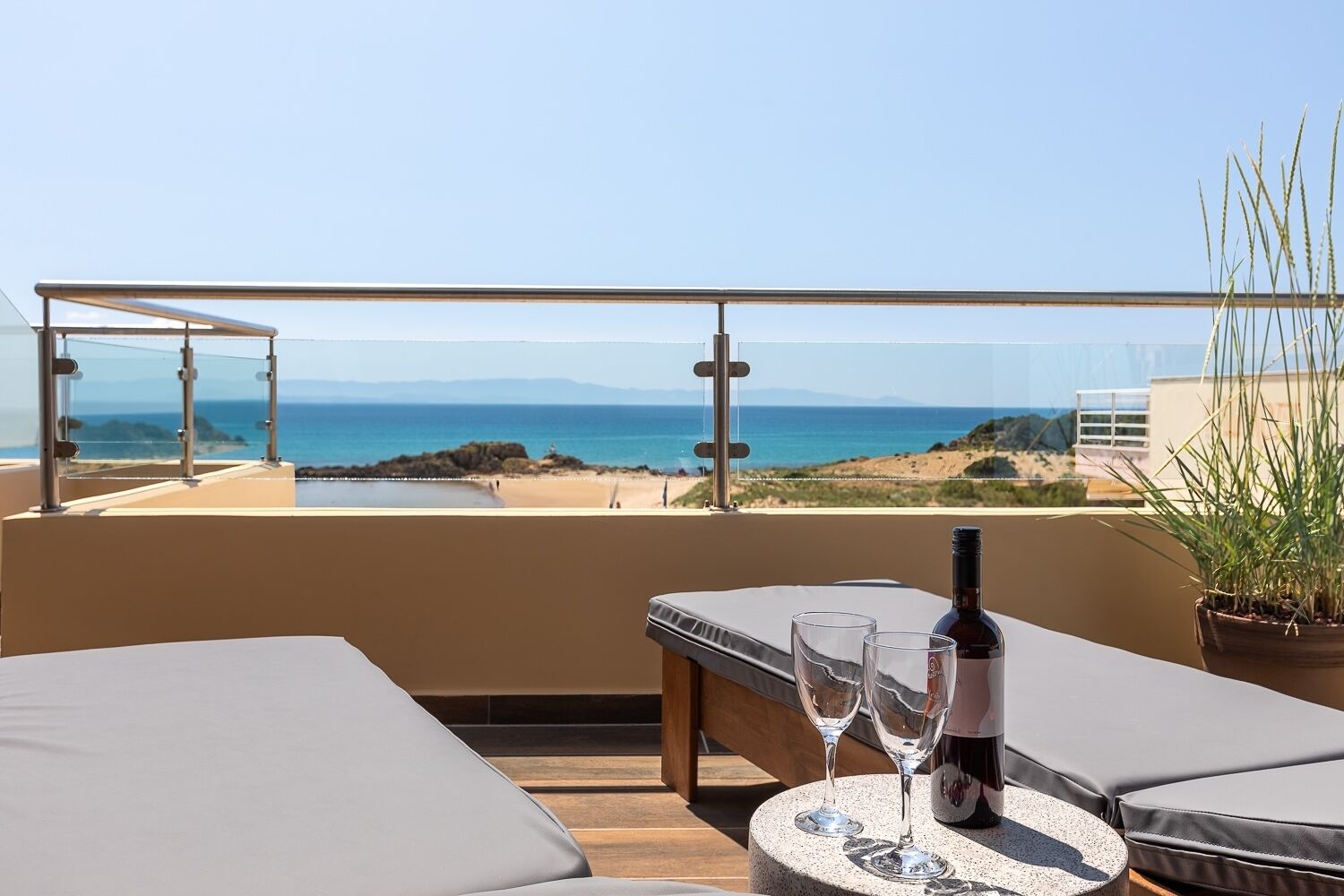 Chambre Double Deluxe, bain à remous | Vue sur la plage/l’océan