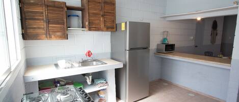 Casa de ciudad estándar, 2 habitaciones, 2 baños | Cocina privada | Refrigerador con congelador, microondas, horno y parrilla de estufa