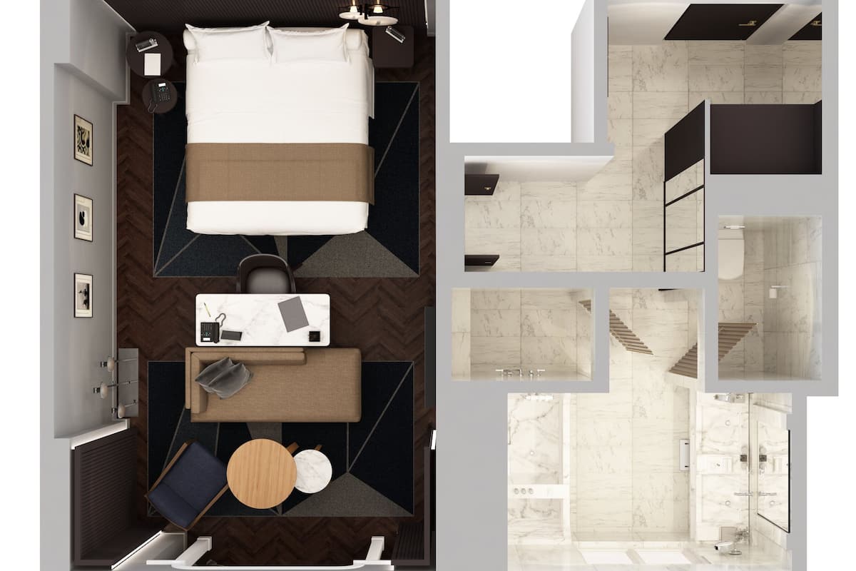 Junior-Suite, Balkon | 1 Schlafzimmer, hochwertige Bettwaren, Betten mit Memory-Foam-Matratzen
