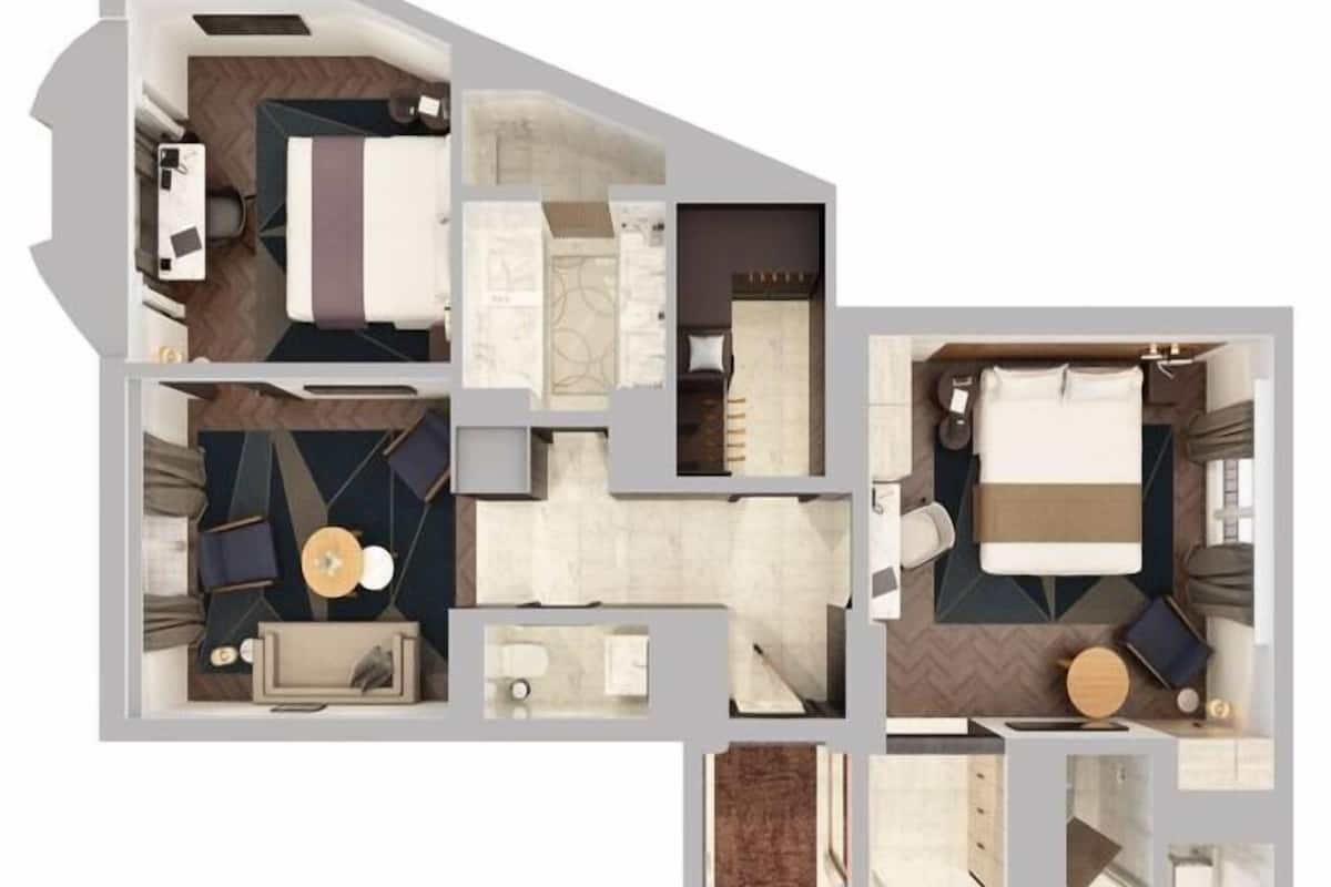 Grand-Suite (Lutetia) | 1 Schlafzimmer, hochwertige Bettwaren, Betten mit Memory-Foam-Matratzen