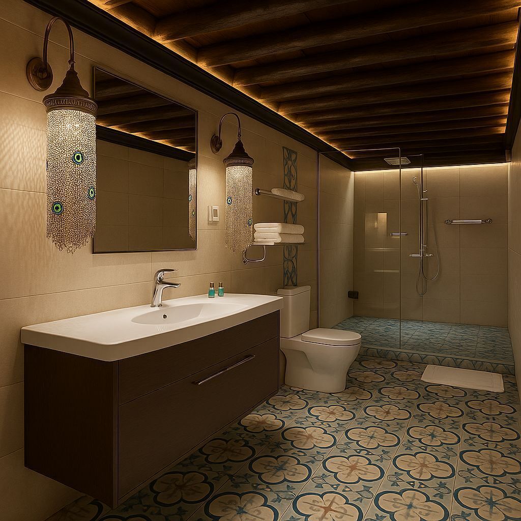 Suite | Baño | Ducha, artículos de higiene personal gratuitos y secador de pelo