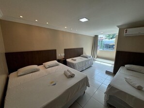 Economy Quadruple Room, Without Window | Minibar, laptop workspace, free WiFi, bed sheets