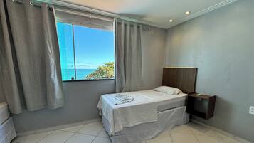 Superior Quadruple Room, Multiple Beds, Sea View | Minibar, laptop workspace, free WiFi, bed sheets