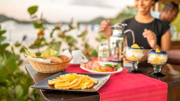 Lunch served, local and international cuisine, beach views