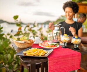 Lunch served, local and international cuisine, beach views  - Wild Lotus Glamping (Bequia Island)
