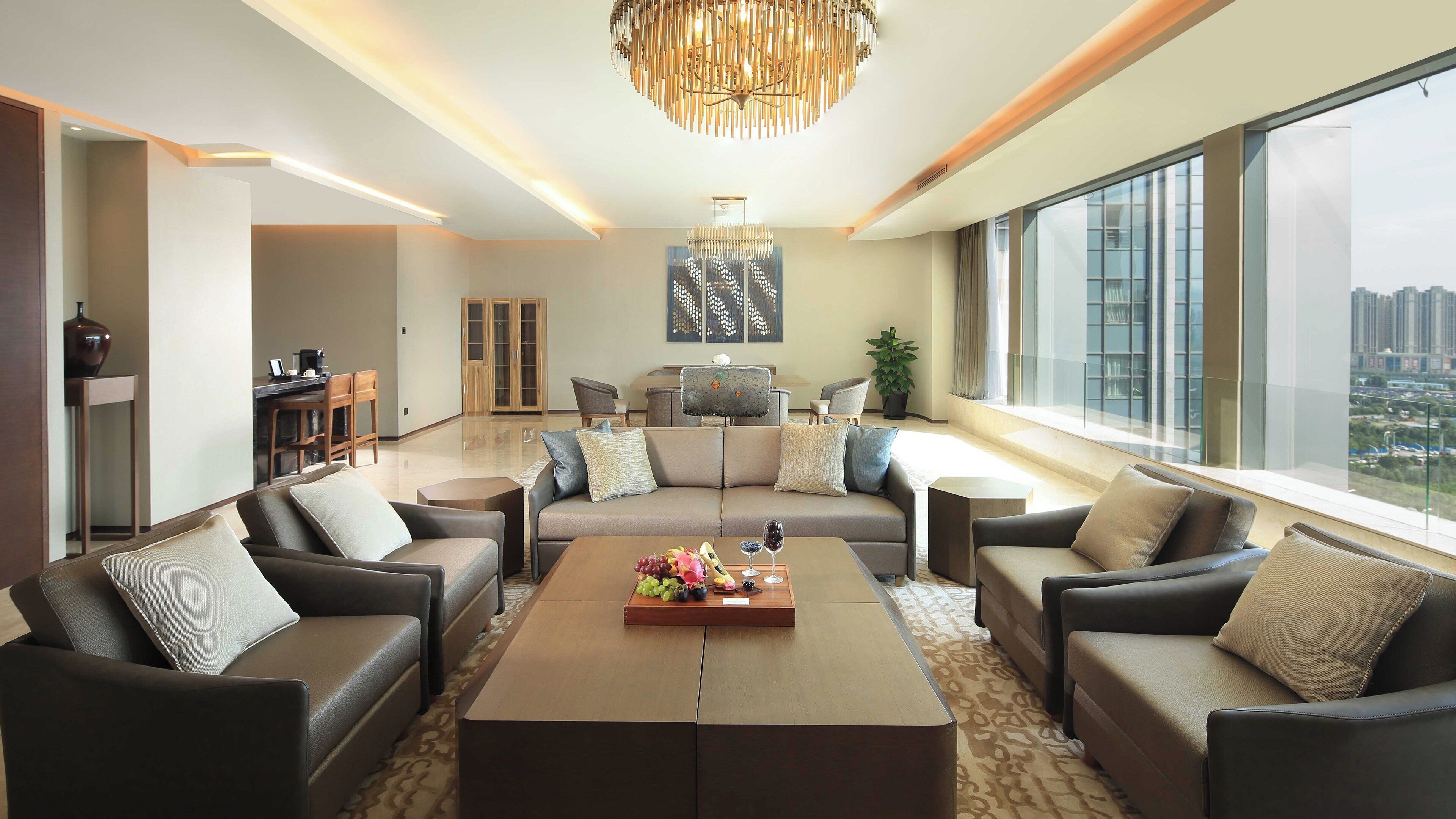 Suite, 1 habitación (Fenhe River View) | Ropa de cama de alta calidad y minibar 