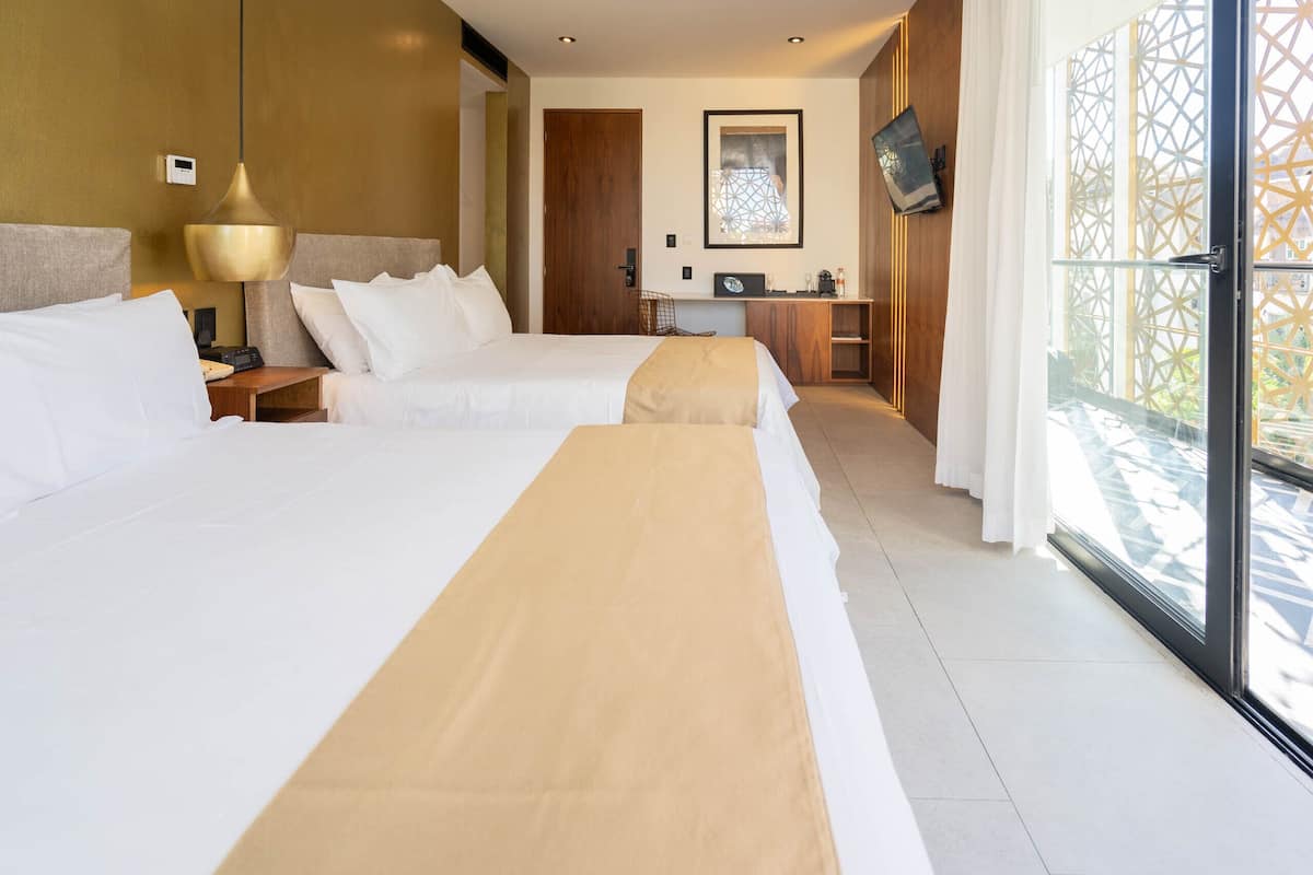 Premium Room, 2 Queen Beds, Balcony | 1 bedroom, premium bedding, in-room safe, iron/ironing board